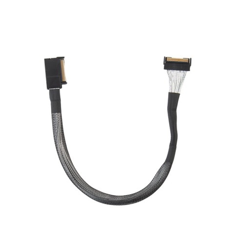 高速数据传输线 Gen5 PCIe MCIO 8X90&deg; 服务器高频存储阵列连接线